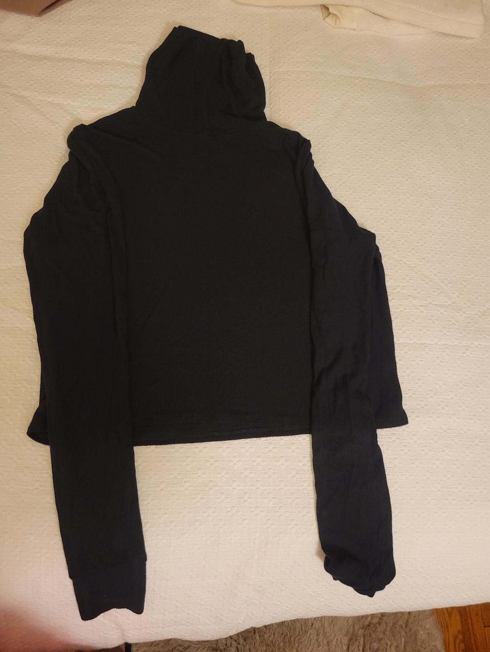American Eagle Outfitters Black Ribbed Turtleneck Top